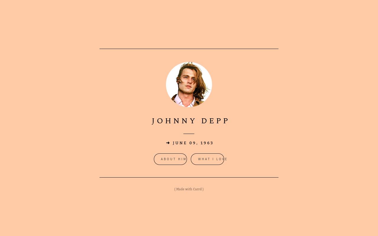 Carrd profile picture for @johnnydepp